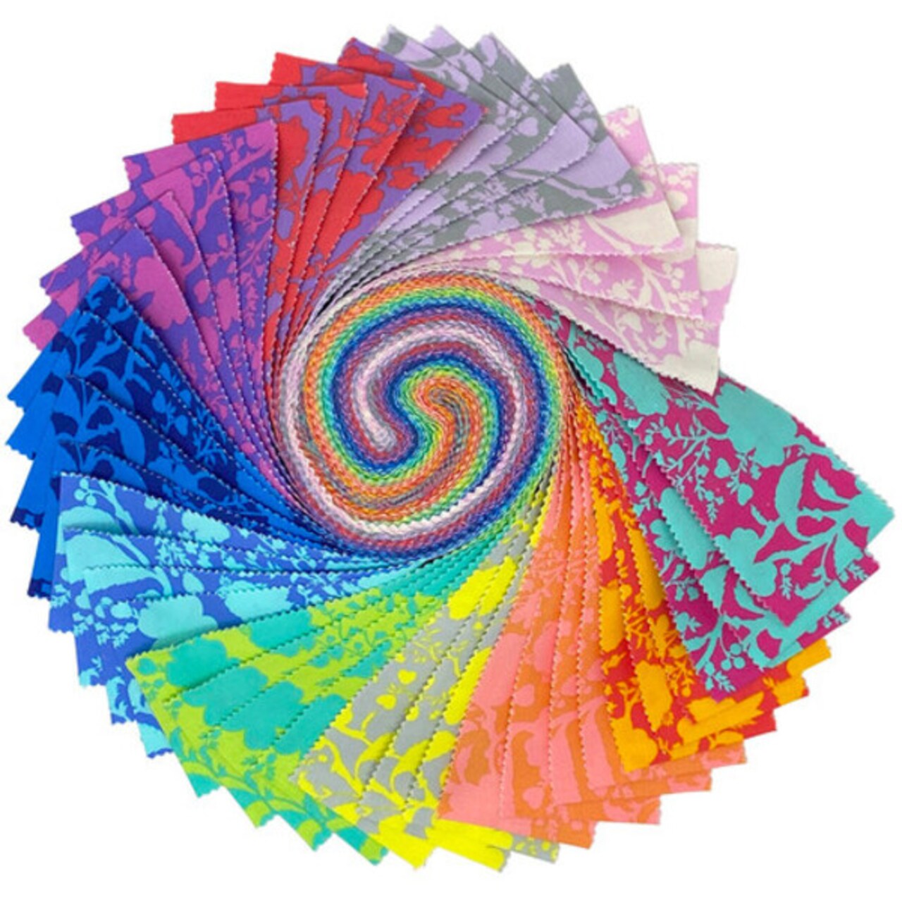 Tula Pink Wildflower 2.5" Strip Roll (Jelly Roll) by Tula Pink for Free Spirit (FB6DRTP.WILDFLOWER)